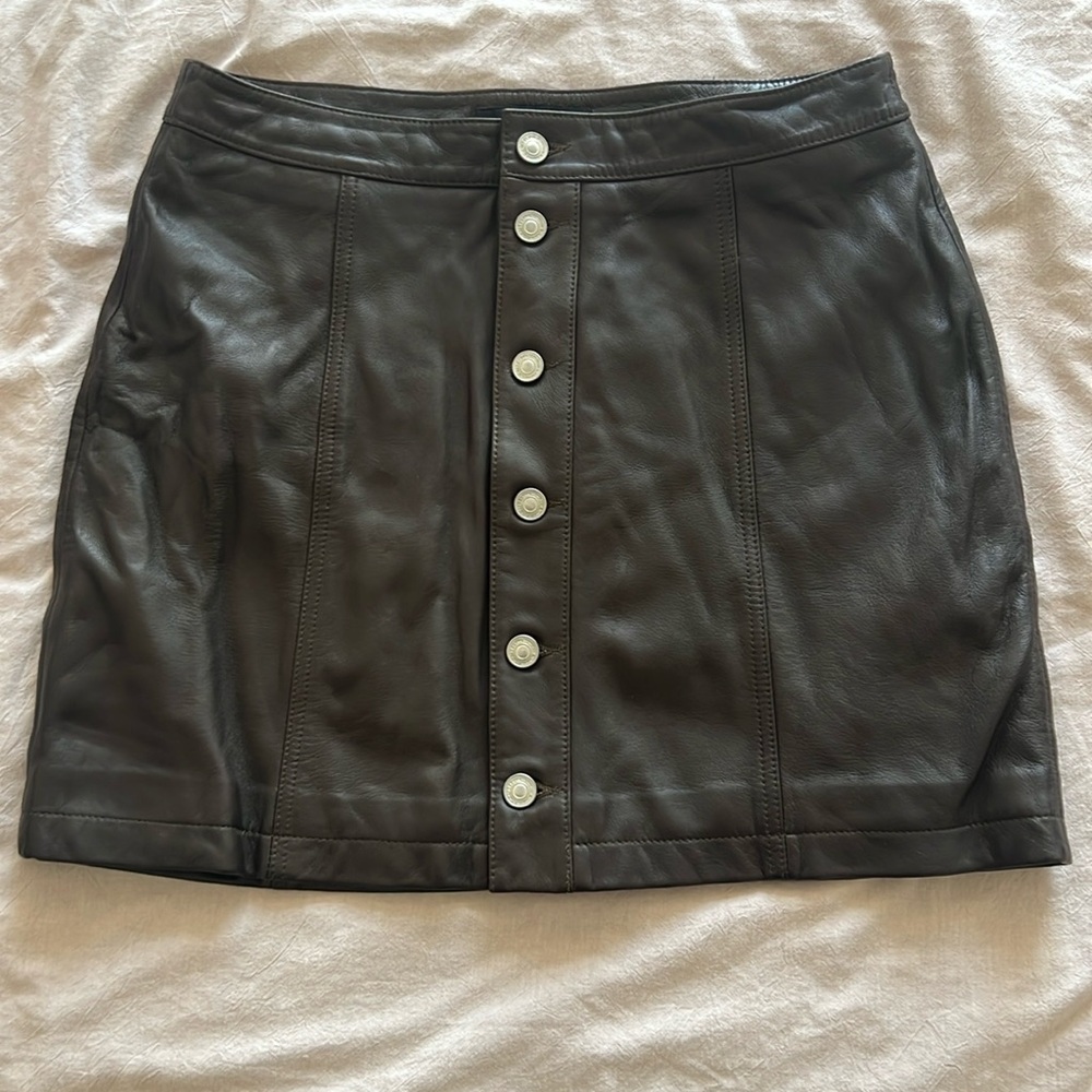 Allsaints leather mini skirt
